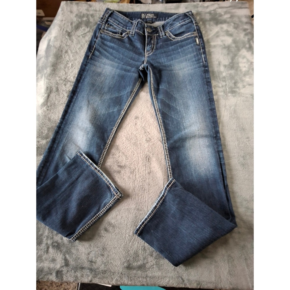 Silver Jeans Co Suki Mid Slim Bootcut Jeans Dark Wash W26 L33 L93606SAI431